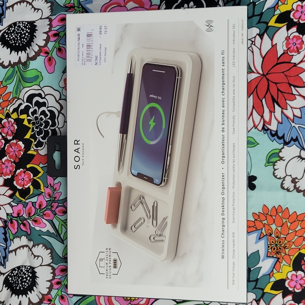 Wireless Charging Desktop Organizer